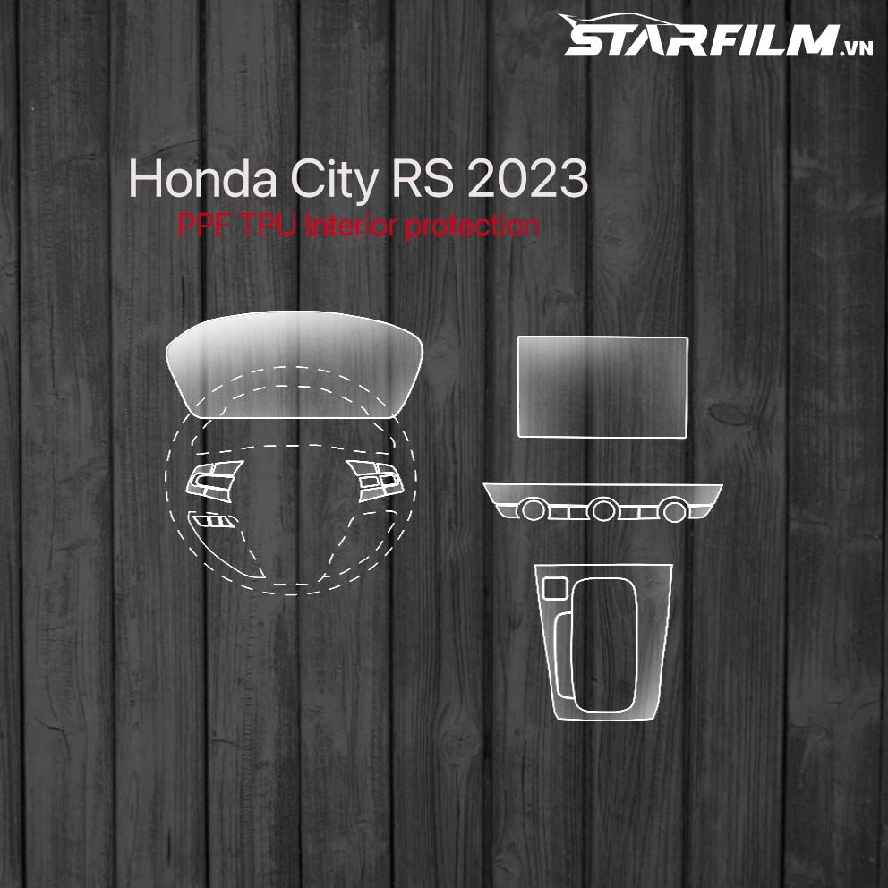 Honda city RS 2022 PPF TPU nội thất chống xước tự hồi phục STARFILM